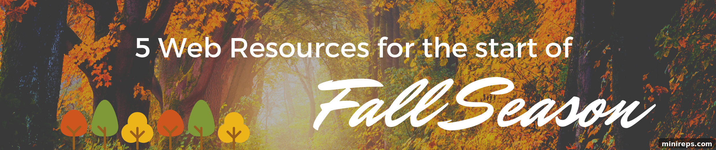 5 Online Gems to Kickstart Your Autumn 2 Seasonal transition graphic with leaves and technology icons