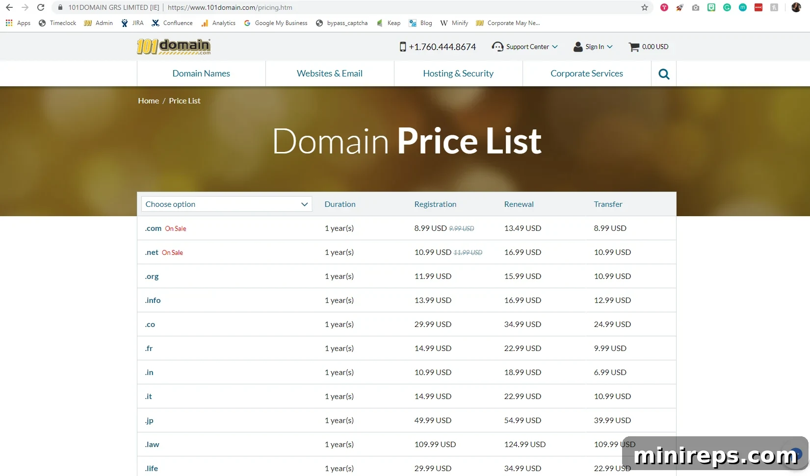 Financial charts indicating savings from domain transfers