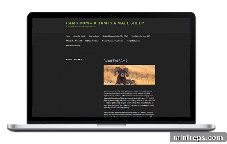 When UDRPs Turn Sour: Unmasking Reverse Domain Hijacking 3 rams.com website displaying generic sheep imagery