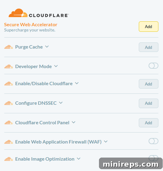 Cloudflare Powered Accelerator Secure Web Accelerator domain add-on benefits