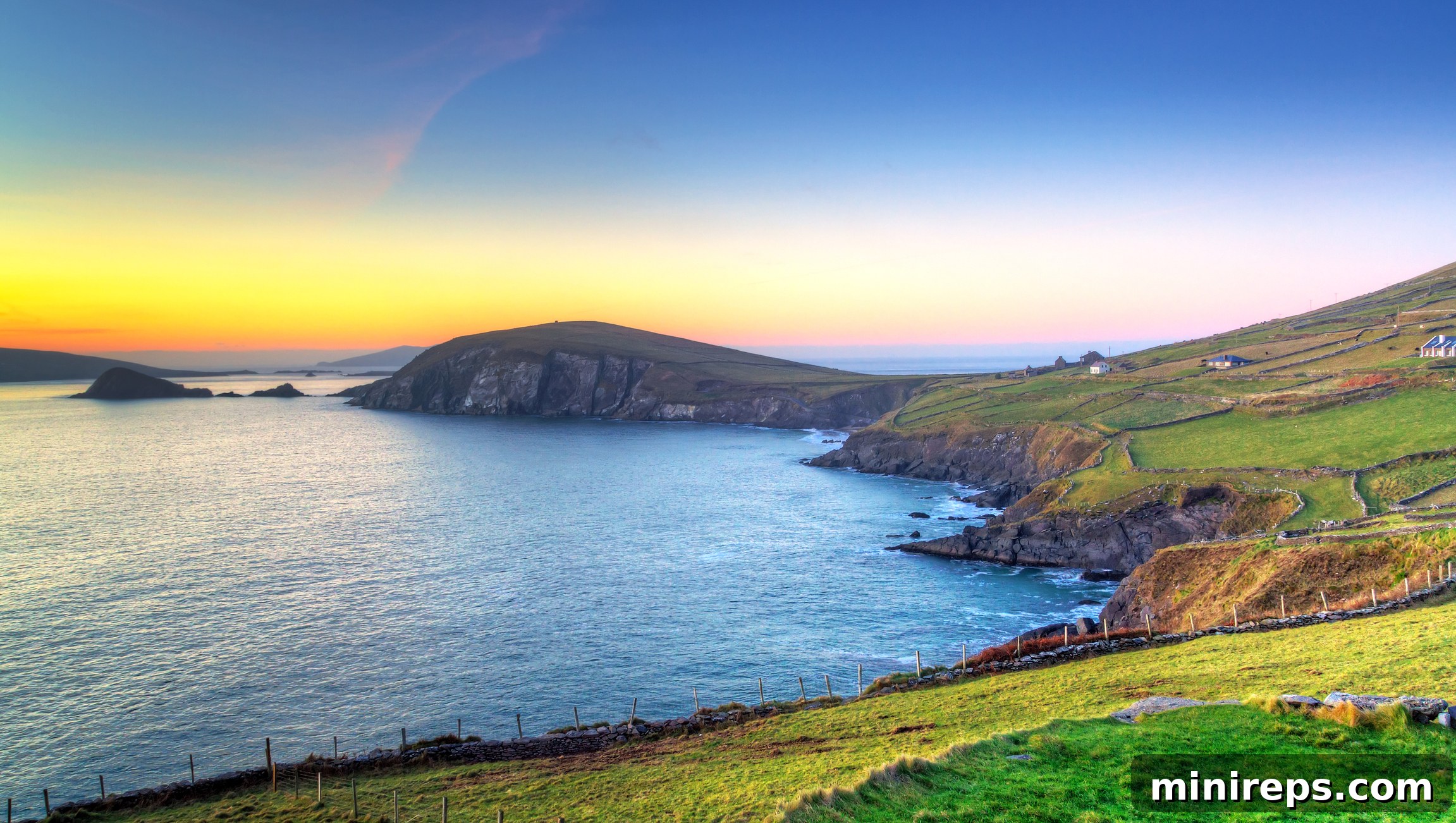 Sunset over the Dingle Peninsula in Co.Kerry, Ireland