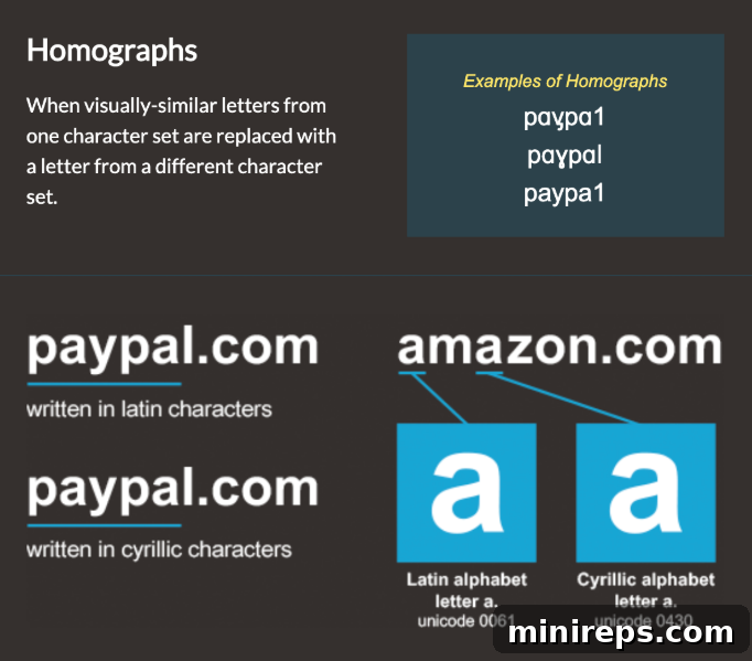 TrueName™ includes homograph protection