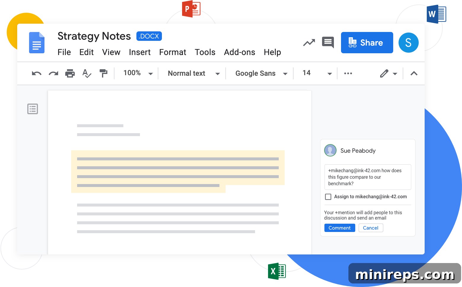 Real-Time-Collab Google Drive comments