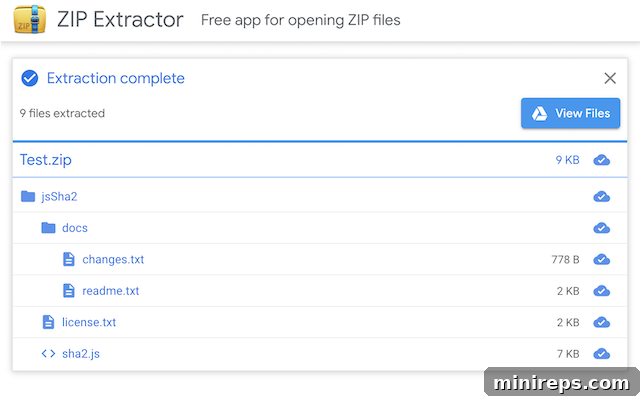 ZIP Extractor 640 x 400 Screenshot FINAL G Suite Marketplace ZIP Extractor