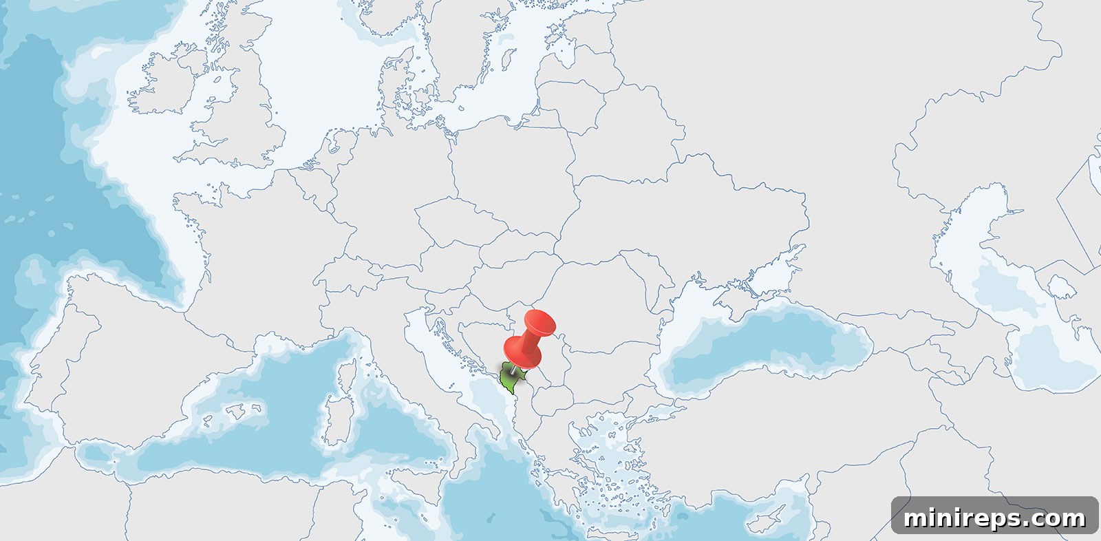Middle East and Montenegro Map highlighting .me domain connection