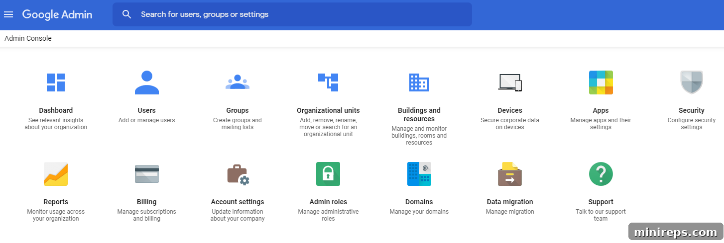 google-admin Google Admin Console for User Management