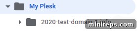 Example path showing where Plesk backups are stored in Google Drive