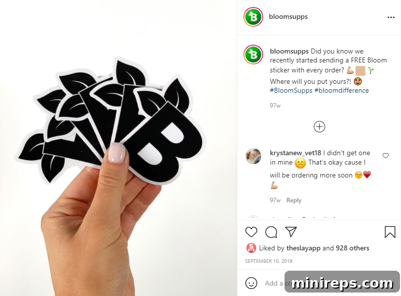 Small business branded stickers as a personal touch gift