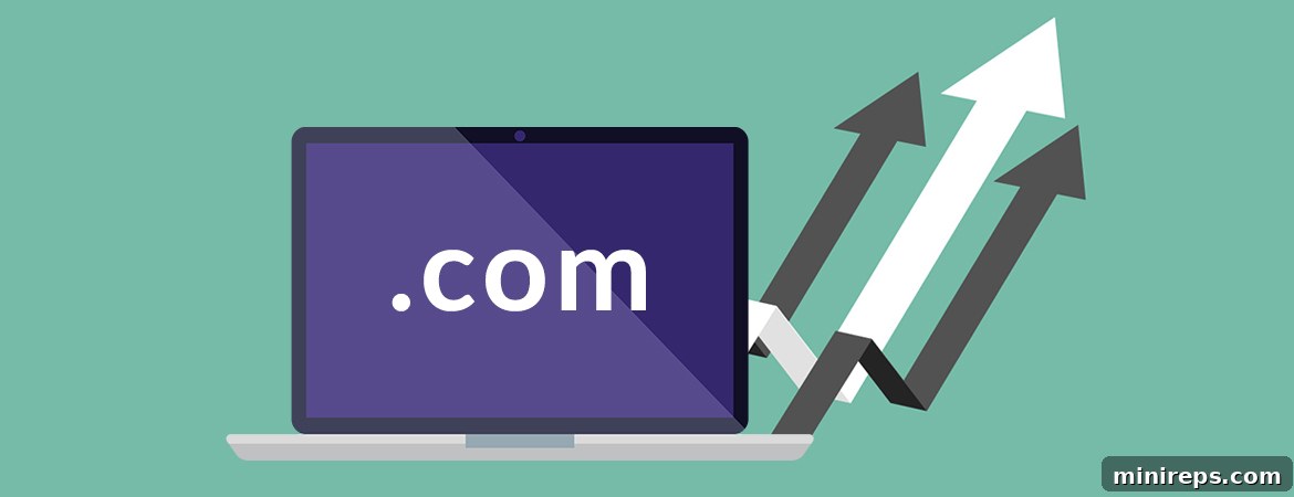 Dot Com Domain Prices Are Soaring What You Must Know 2 A vibrant infographic depicting the rising cost of .com domains over time.