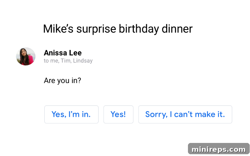 Gmail-responses Gmail's AI-powered Smart Reply and Smart Compose features for faster, more efficient email responses.
