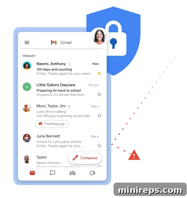 Gmail-device Gmail offers seamless access and a consistent experience across various devices including mobile, tablet, and desktop.