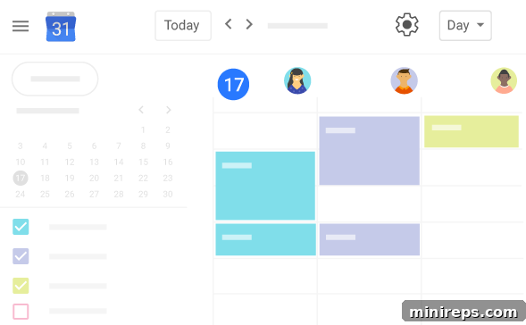 Google Calendar settings page showing options for customizing notifications, views, and other preferences.