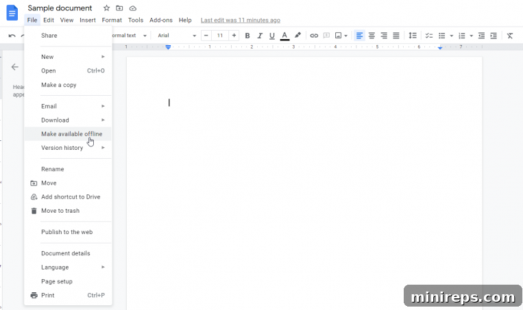 Doc-Offline Work From Anywhere With Offline Mode in Google Docs