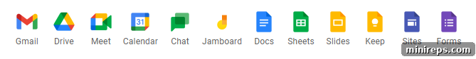Google-Workspace-icons Google Workspace icons representing various applications