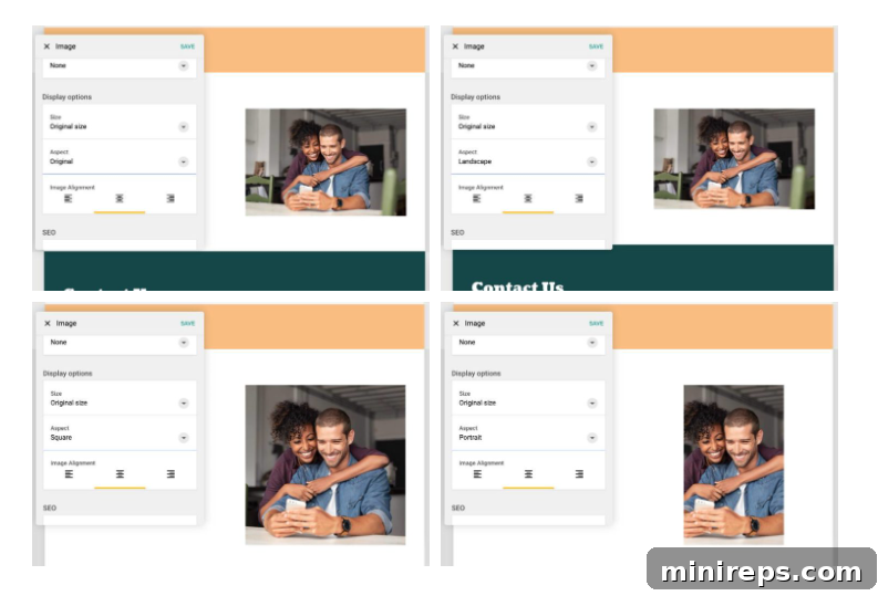 Image_Aspect_Control Visual representation of Image Aspect Control options