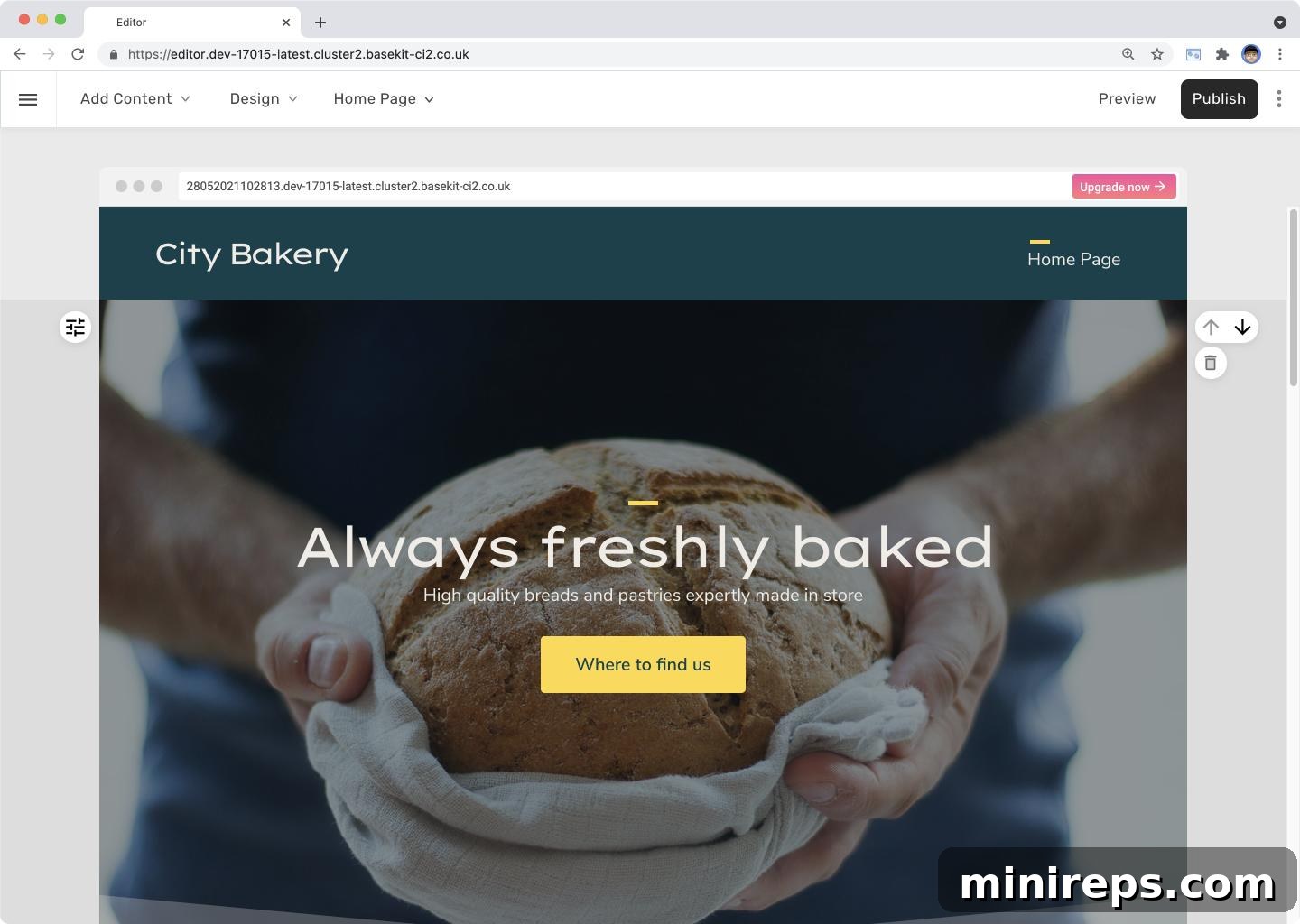 EN-GSB-Editor-top-bar Easy Website Builder Toolbar with Labeled Buttons