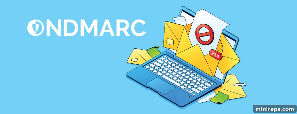 DMARC: Drive Greater ROI from Your Email Marketing 2 A person working on a laptop, with digital security concepts overlayed, symbolizing email security and DMARC protection.