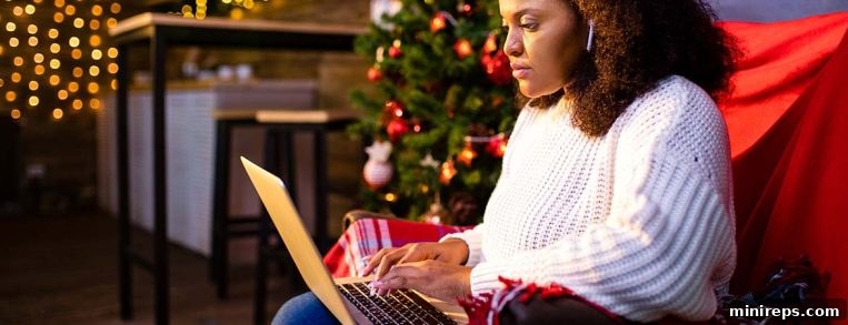 Deck Your Digital Halls for Holiday Shopping Success 2 Shoppers engaged in online holiday shopping, demonstrating the digital shift in retail.