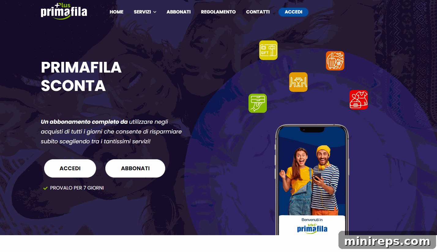 primafila Screenshot of Primafila.it.com, potentially an Italian-focused news or entertainment portal, or a tech solutions provider, demonstrating how .it.com can combine local relevance with a global .com presence.