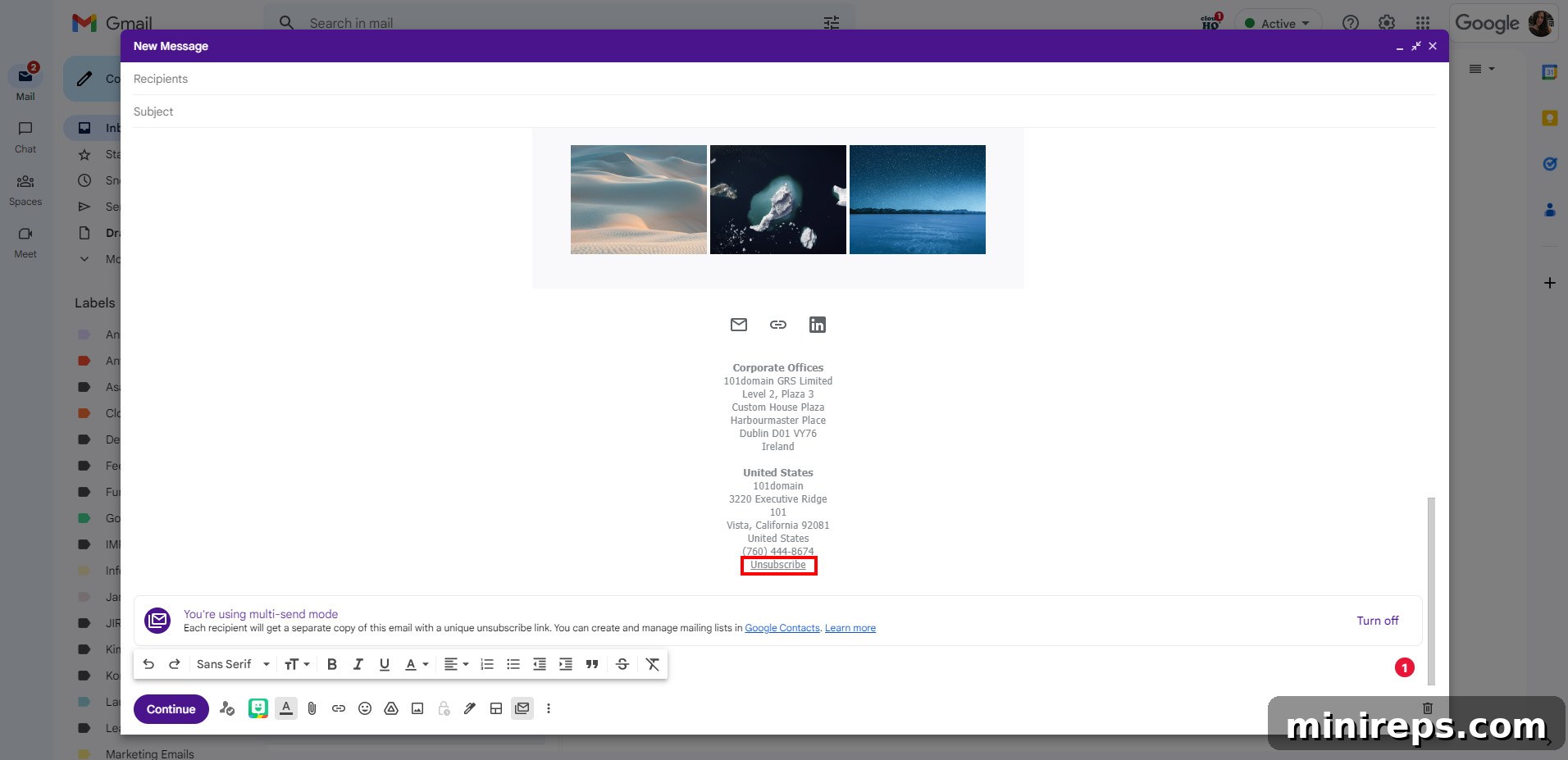 Gmail-11 Gmail unsubscribe notification and count