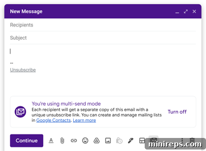 step-2 Turn on Multi-Send Mode in Gmail