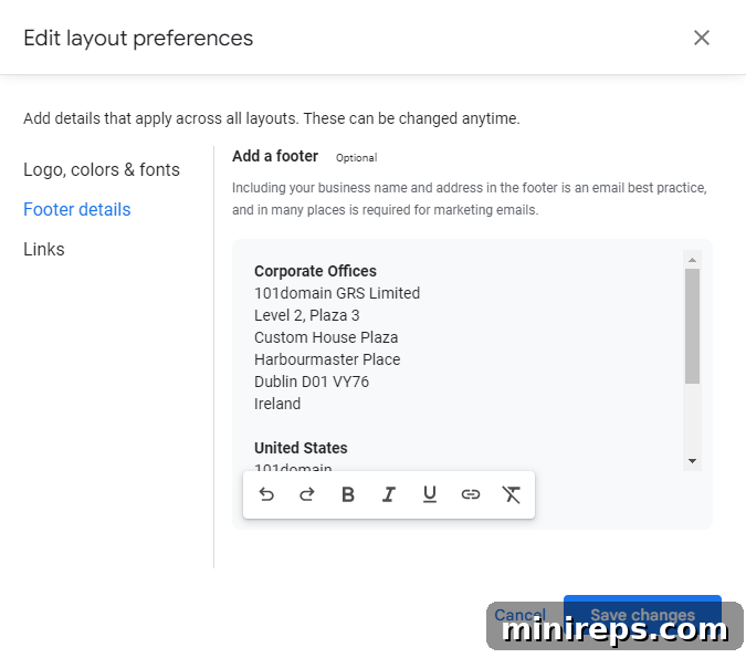 Gmail-4 Gmail email links for social media and website