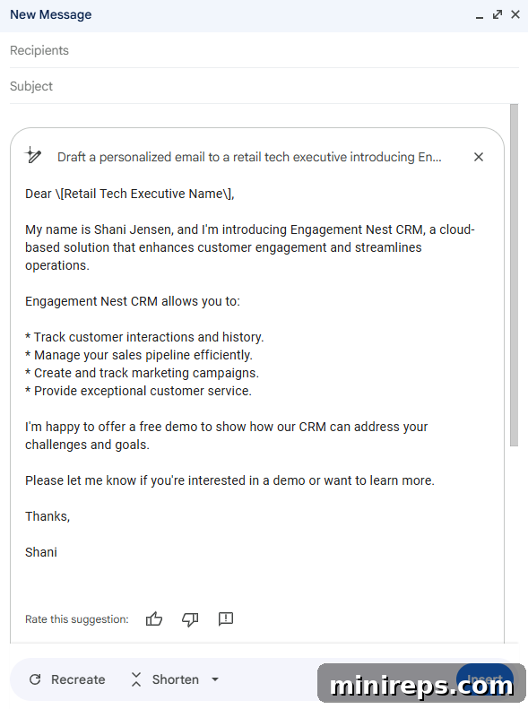 Unlock Gemini's Full Potential in Google Workspace 4 Shortened version of Gemini generated email