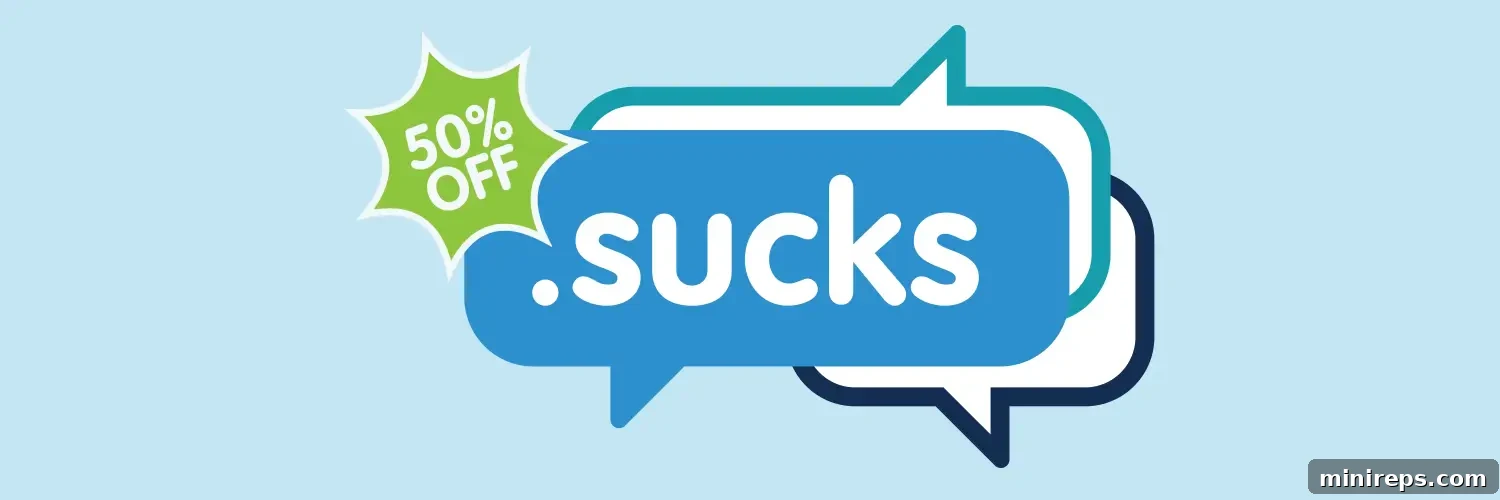 Secure Your Brand: Own Your .sucks Domain 2 Protect what you've built with .sucks domain — 50% OFF first year