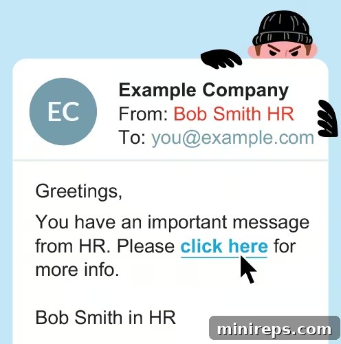 Impersonating email sent to unsuspecting user