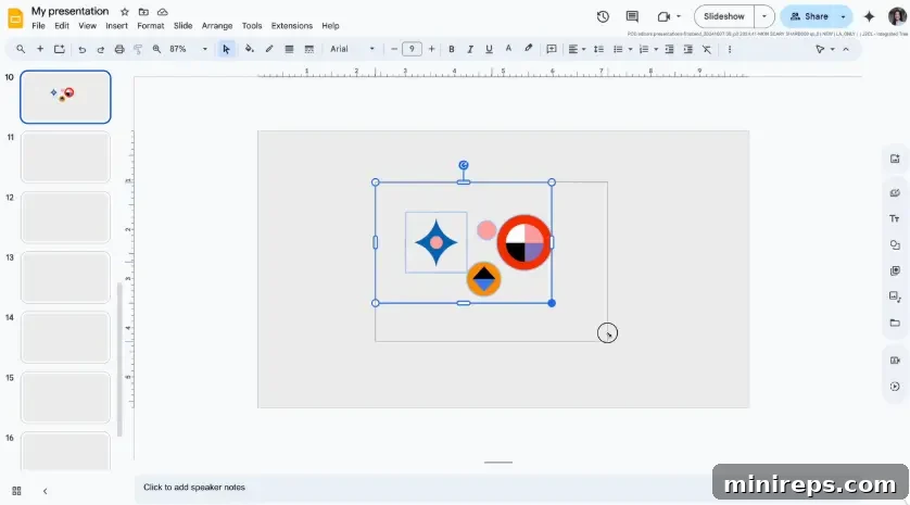 Scale and expand images with Gemini in Google Slides for impactful presentations.