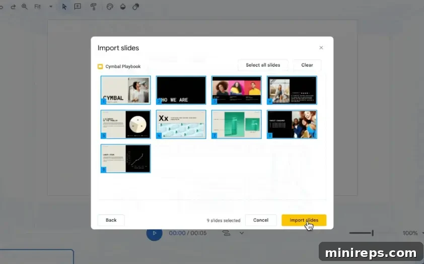 Create dynamic videos from Google Slides with Google Vids integration.