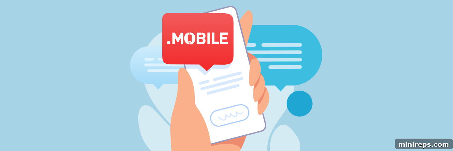 A smartphone screen displaying various app icons, symbolizing the pervasive mobile internet and the new .mobile domain.