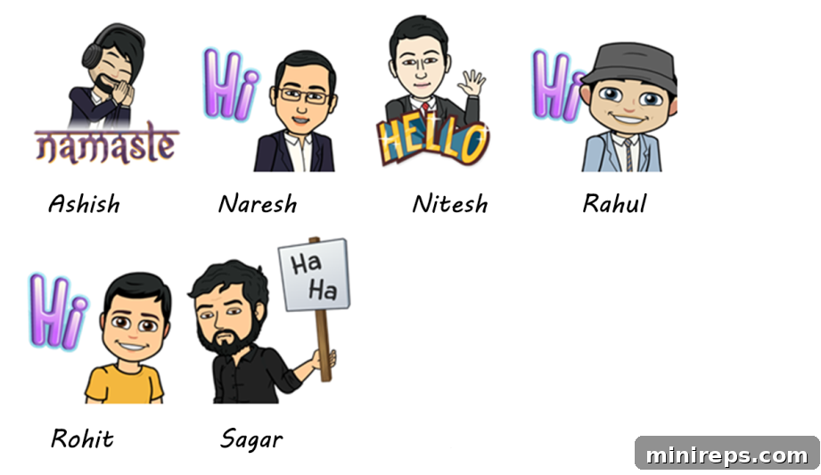 Your Bitmoji at Work 10 101domain India team Bitmojis