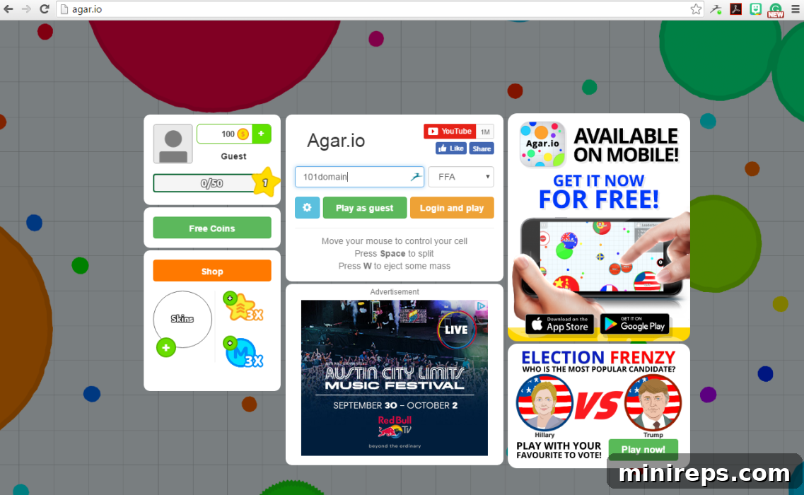 agar.io game screenshot