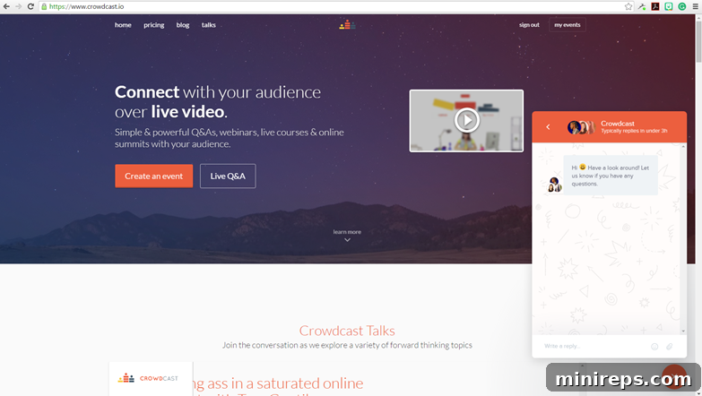 crowdcast.io live webinar platform