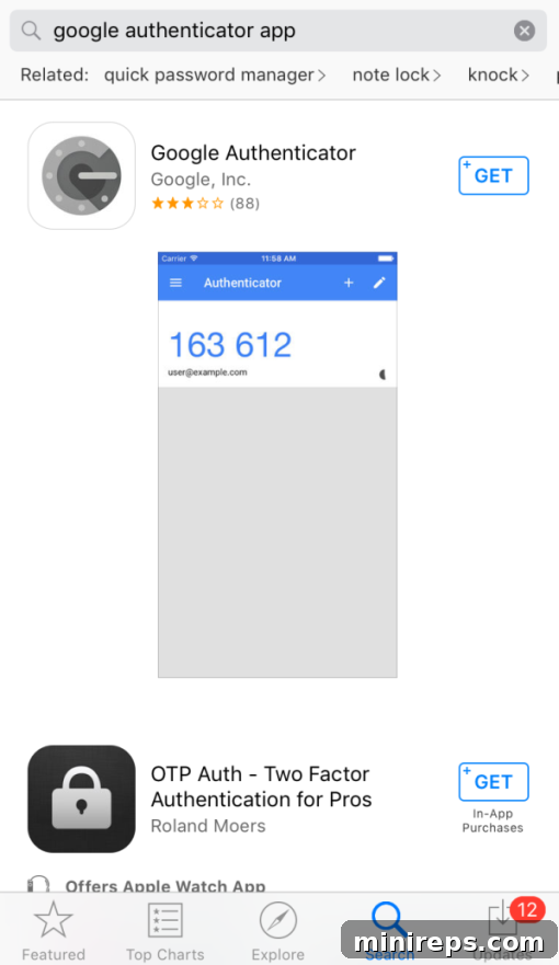 Install Google Authenticator on your phone