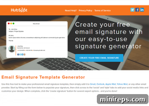 Professional email signature example created with HubSpot's free generator