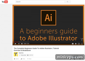 Tasty Tuts YouTube channel displaying graphic design tutorials