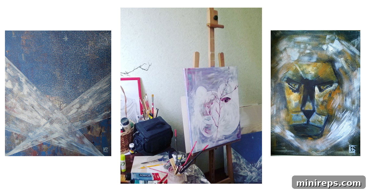 Customer spotlight banner showcasing Evgenia Chernobai's art and website