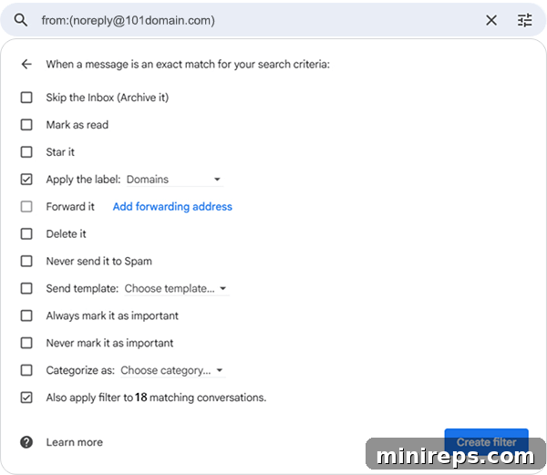 Step-by-step illustration of setting up Gmail Filters for efficient email organization