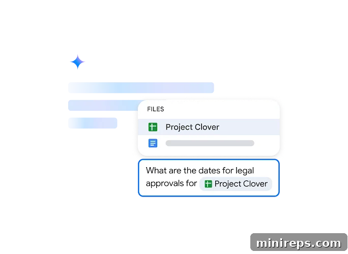 Tag specific files in Google Drive using the @ symbol for targeted Gemini searches