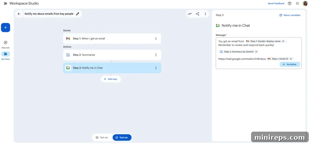 Step 3: Review and publish your new AI agent workflow in Google Workspace Studio