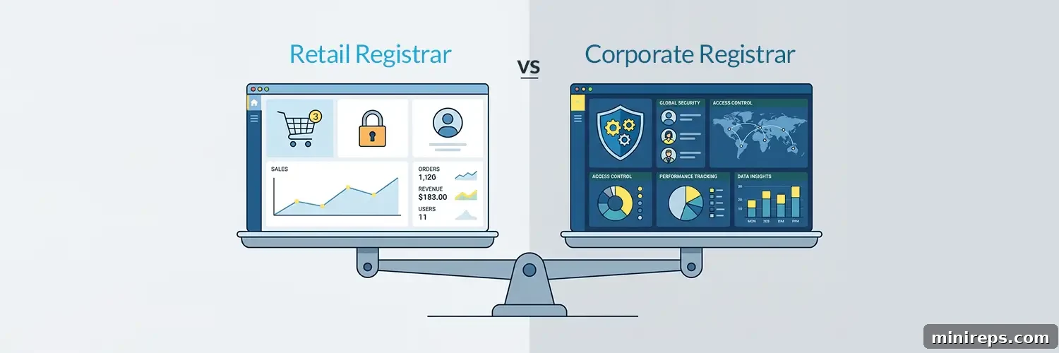 Corporate vs Retail Domain Registrars: Key Differences Explained 2 Corporate vs. retail domain registrars – What’s the difference?